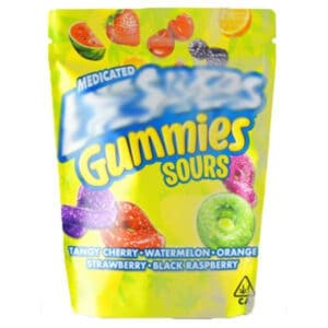 Weedsaver Sour Gummies 300mg THC with 90 minutes Calgary weed delivery