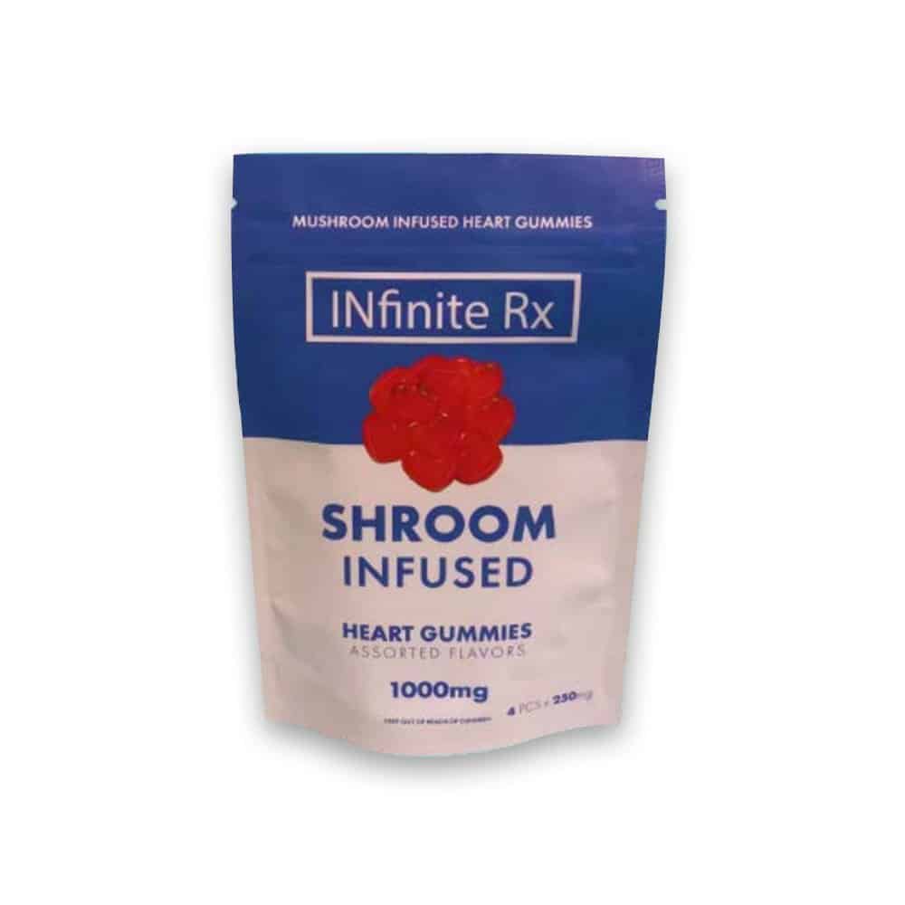 Infinite rx shroom infused heart gummies