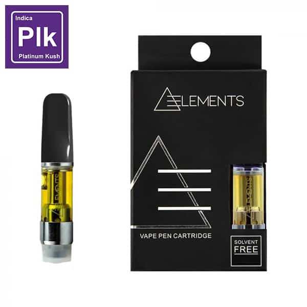 Element 1200mg Vape Cartridges Platinum Kush