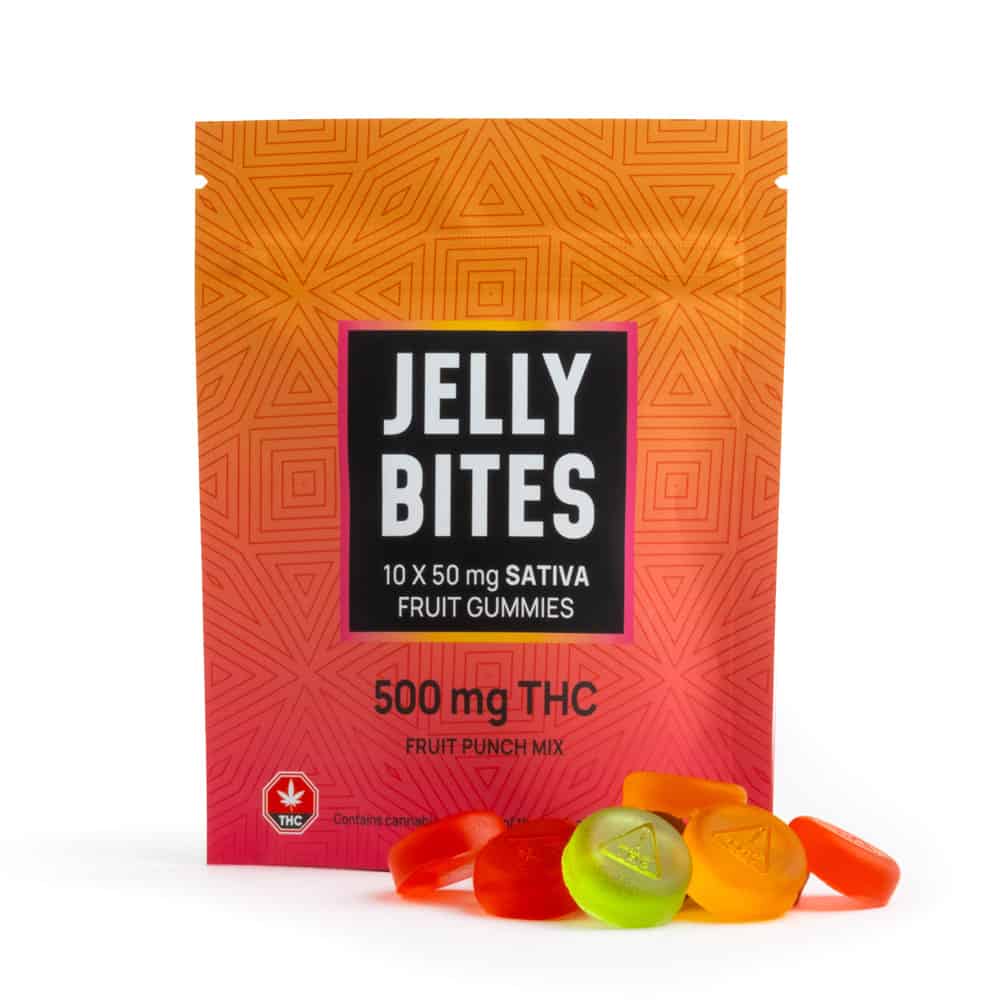Jelly Bites Gummies 500mg THC with 90 minutes Calgary weed delivery