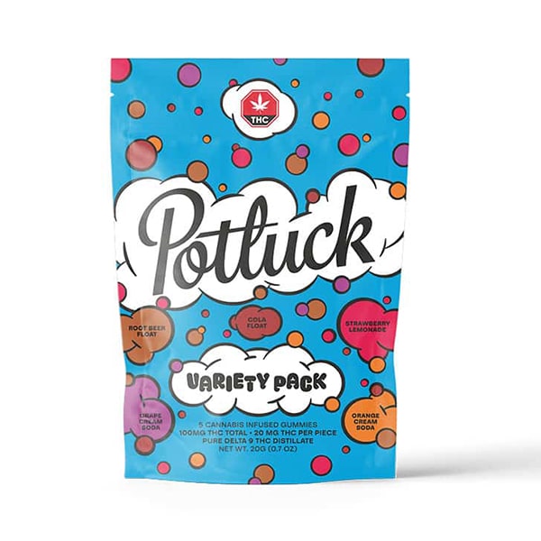 Potluck Variety Pack THC Gummies 100mg